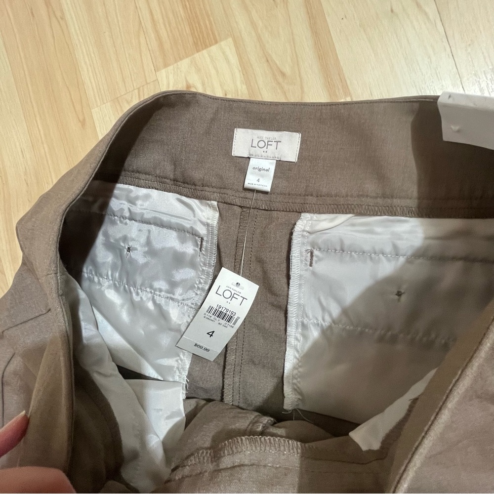Loft Womens New With Tags‎ Straight Through Hip & Thigh Brown Women's Trouser 4 - Picture 6 of 8